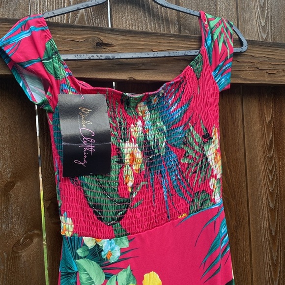 Hawaiian off-the-shoulder maxi dress size M nwt - Picture 1 of 6